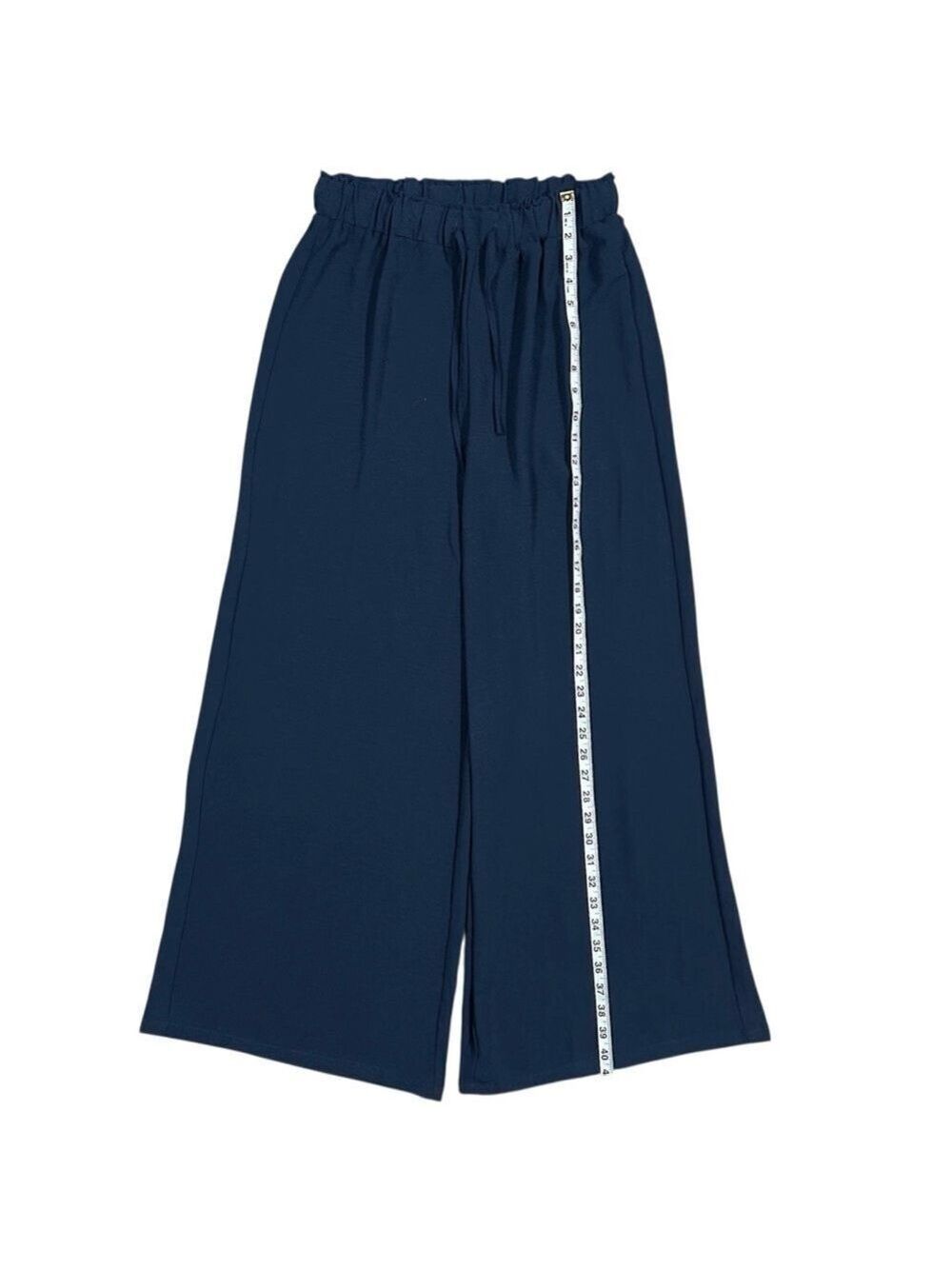Cupshe Summer Lovin' Drawstring Wide Leg High Rise Coverup Pants Blue Sz Medium - Picture 7 of 11